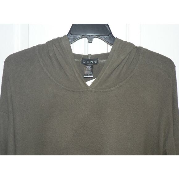 Ceny Women's Cozy Long Sleeve Knit Hoodie In Olive Green Medium MSRP $45 - Picture 3 of 5